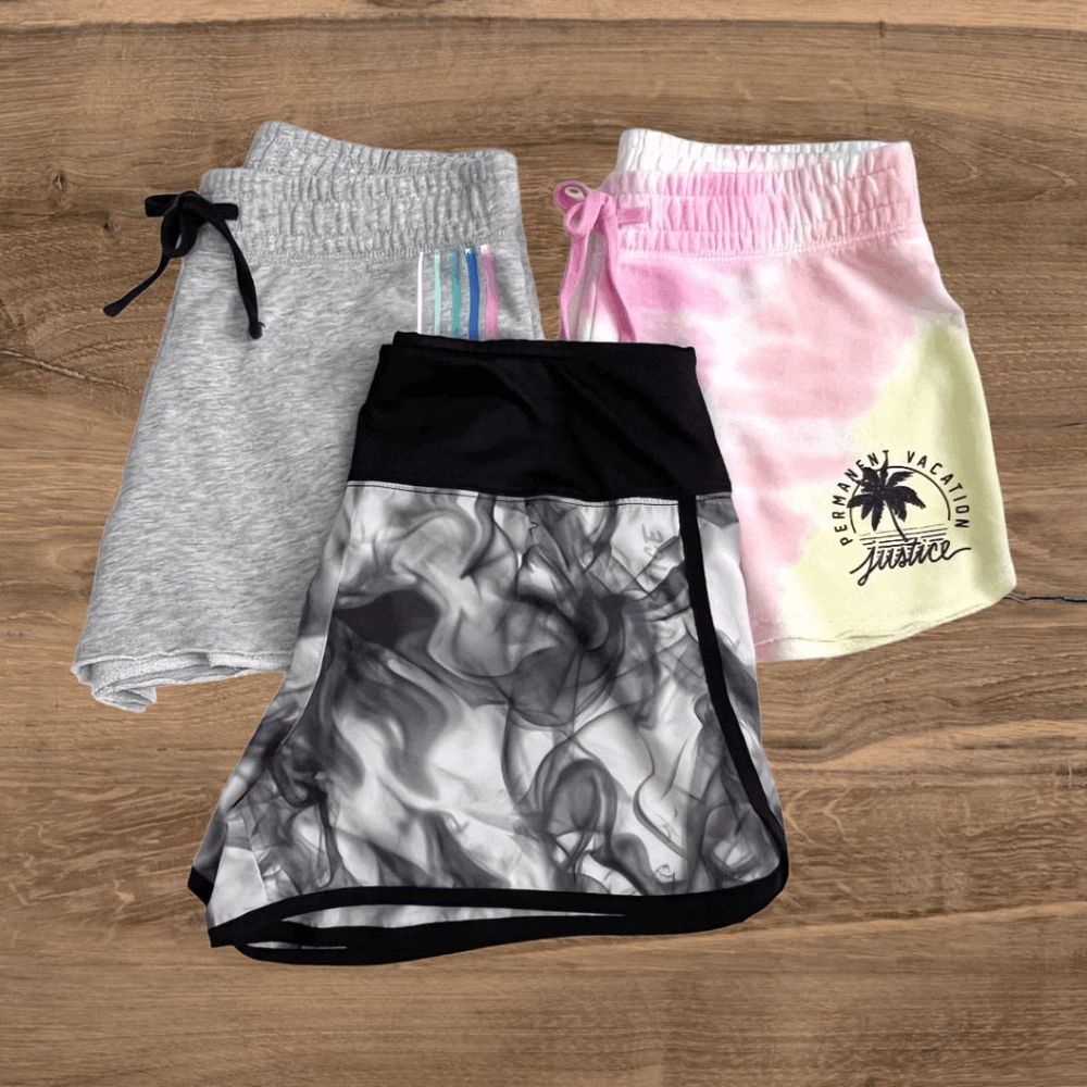 Justice Girls Active Shorts Bundle (3) Pairs - Size 14/16